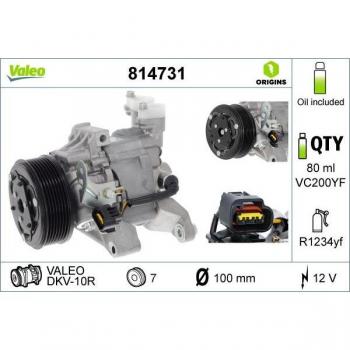 Compresor de aire acondicionado VALEO 814731