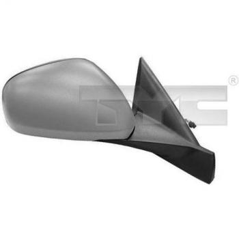 Espejo retrovisor TYC 301-0033 con características de ajuste eléctrico, vidrio convexo, diseño aerodinámico y acabado en negro