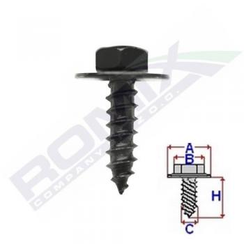 Perno de tapicería ROMIX C70320 - Perno de alta resistencia para tapicería, fabricado en acero con recubrimiento antioxidante, rosca fina para un ajuste seguro y duradero, longitud de 20 mm,