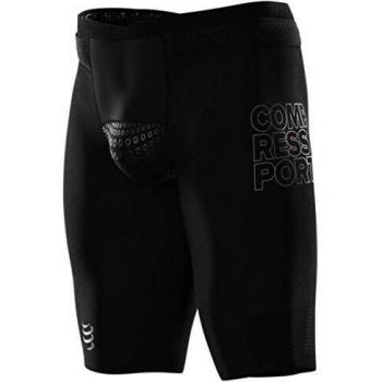 COMPRESSPORT Under Control - Pantalones Cortos Unisex para triatlón, Unisex Adulto, Pantalones Cortos de triatlón, CS2SHTRIUC99T1, Negro, 1 Año