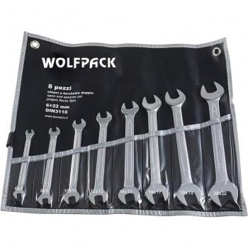Juego de Llaves Fijas Wolfpack Plus 8 Piezas - Línea Profesional