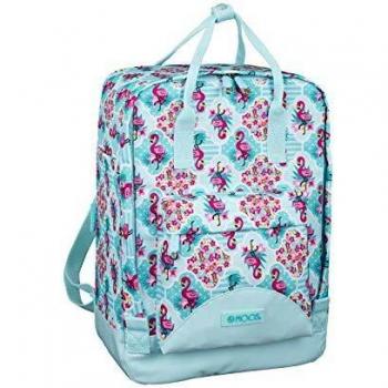 Moos Flamingo Turquoise Oficial Mochila Con Asas, 270x130x380mm