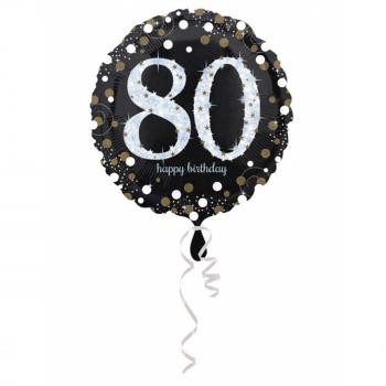 amscan-Globos de papel de aluminio estándar para 80 cumpleaños S40, 1 unidad, color, talla única
