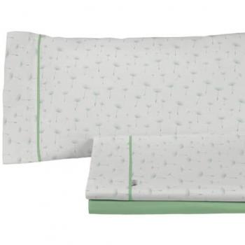 Juego de Sábanas Estelia Verde Cama de 160 4 Piezas Alexandra House Living