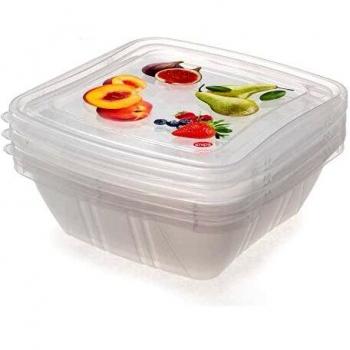 Set de 3 Contenedores Cuadrados para Frigorífico Snips con Decoraciones - 0,5 L