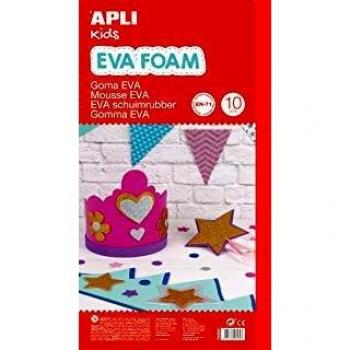APLI Kids 13434- Goma EVA multicolor 600 x 400 mm 10 hojas