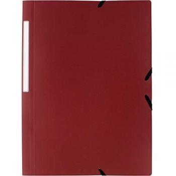 Carpeta de gomas Grafoplás Poligraf 3 solapas PP Folio Color burdeos