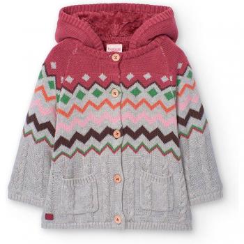 Chaqueta de punto con capucha y cierre de botones para bebé niña Boboli AW24239172