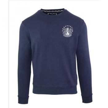 Aquascutum Men's Aldis Chest Logo Navy Sweatshirt - Size Small