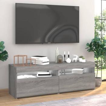 Mueble de TV con luces LED 2 uds, color gris Sonoma, dimensiones 60x35x40 cm