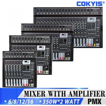 Amplificador de Potencia de 8 Canales con Mezclador Bluetooth y Efectos Digitales 350W*2