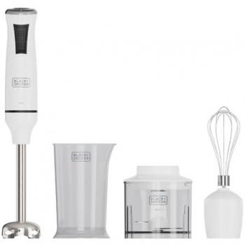 Batidora de Mano Black+Decker BXHBA750E | 750W | 20 Velocidades Ajustables | Función Turbo | Cuchillas de Acero Inoxidable | Diseño Anti Splash | Libre de BPA | Accesor