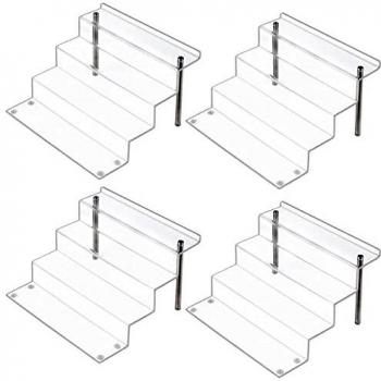 LileZbox - Soporte de acrílico para exhibición de figuras Amiibo Funko Pop, estante grande de 4 alturas, para cupcakes y postres, 30 x 28 x 22 cm