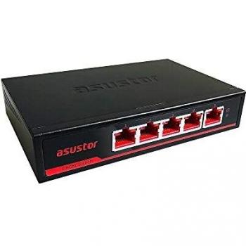 Asustor 5 Puertos Switch no administrado 2.5G Ethernet, Plug and Play | ASW205T