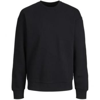 Sudadera Jack & Jones Bradley Plus Size Negra 4XL con Rippbündchen
