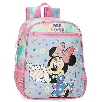 Disney Minnie Wild Flower Mochila Preescolar Adaptable Multicolor 23x28x10 cms Poliéster 6,44L