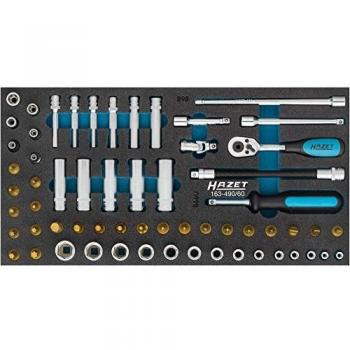 HAZET 163-490/60 Juego de llaves de vaso 1/4 pulgadas (6,3 mm) con perfiles TORX® exterior, hexágono exterior, TORX® interior, hexágono interior, Phillips (