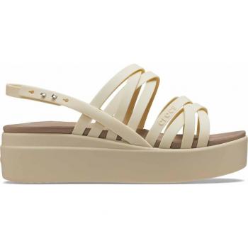 Sandalias de mujer Crocs Brooklyn Strappy Low Wedge beige 38-39