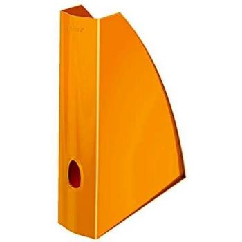 LEITZ Lot de 6 Porte-revues Wow pour A4 polystyrène L7,5 x H31,2 x P25,8 cm Orange brillant