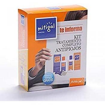 Mitigal Kit Tratamiento Antipiojos con Champú, Loción 120 ml, Liendrera y Gorro