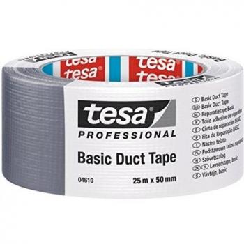 Tesa - Cinta americana basic 4610 gris 25mx50mm plata