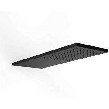 Rociador de Ducha a Pared Anticalcáreo de Acero Inoxidable 210x550 mm Color Negro Mate - Tres 29990302NM