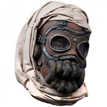 Máscara Steampunk Jinete del Desierto - Disfraz de Látex Resistente, Pintada a Mano, Talla Única Adulto para Halloween y Fiestas