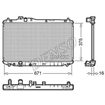 Radiador de refrigeración del motor DENSO DRM40037, tipo: radiador, características: alta eficiencia en la transferencia de calor, diseño optimizado para un ajuste perfecto, fabricado con materiales de alta calidad para una durabilidad prolongada