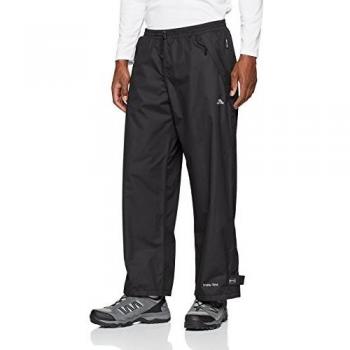Trespass Toliland Men's Waterproof Trousers with Ankle Zips - Black, Size M