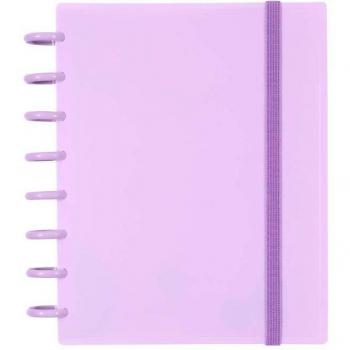 Cuaderno Carchivo Ingeniox A5, 100 hojas de 100g/m², cuadrícula 5x5, tapa de polipropileno, color malva