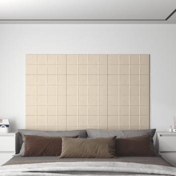Paneles de Pared Terciopelo 12 uds 60x30 cm 2,16 m² Color Amarillo, Azul, Crema y más VidaXL
