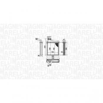Radiador de calefacción interior MAGNETI MARELLI 350218442000