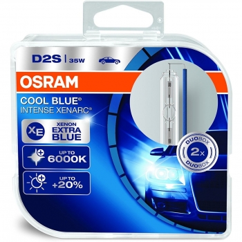 OSRAM XENARC COOL BLUE INTENSE D2S HID, lámpara de xenón, lámpara de descarga, 66240CBI-HCB, estuche doble
