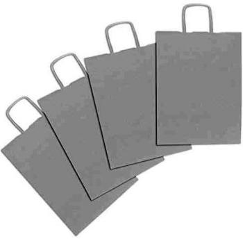 Grafoplás 60321170 Kraft Bolsas con Asa Rizada, 90 g, Verde, Pequeño