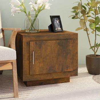 Mesa Baja de Madera Multicapa de Roble Ahumado 51x50x45 cm