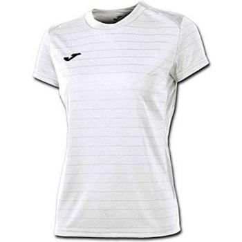 Joma Campus II - Camiseta de equipación de manga corta para mujer, color blanco, talla XL