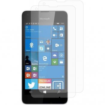 Microsoft Nokia Lumia 550: Funda cartera Cuero PU efecto tela Tipo libro solapa soporte video + 2 películas pantalla transparente + 1 mini lápiz óptico + 1 portador de coche automático GPS para pinza - 2 láminas transparentes