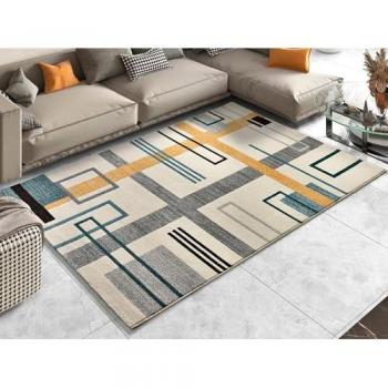 Alfombra Geométrica Multicolor Debbi 12328 para Interior - 140x200 cm
