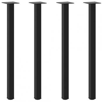 Adjustable Black Steel Coffee Table Legs - Set of 4 (72-74 cm)