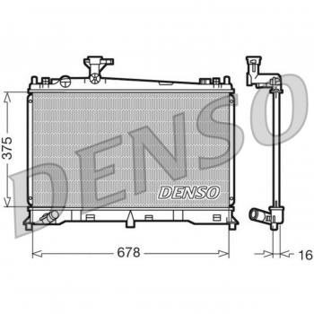 Radiador de refrigeración del motor DENSO DRM44010