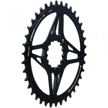 CR2UNA E13-105-Plato de Bicicleta, Color Negro