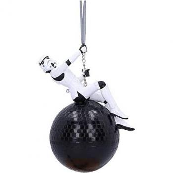 Adorno colgante Bola de Demolición Stormtrooper Oficial de Star Wars, Color Negro, 13 cm