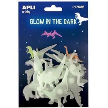 APLI Kids Dinosaurios - Bolsa de pegatinas luminiscentes