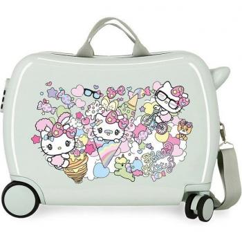 Maleta infantil Hello Kitty Harajuko con diseño exclusivo de personajes y ruedas multidireccionales