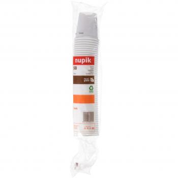 Nupik - Vasos Blancos Desechable - 50 unidades