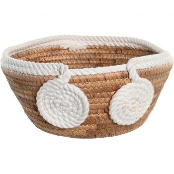 Centro de Mesa DKD Home Decor 30 x 30 x 14 cm Natural Blanco Boho
