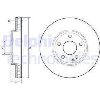 Disco de freno DELPHI BG4646C