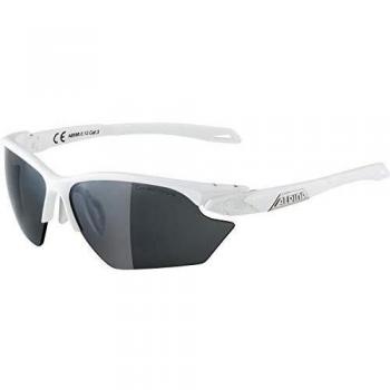 ALPINA Twist Five HR S cm Exteriores de Gafas, Primavera/Verano, Unisex, Color White Matt-Silver, tamaño Talla única