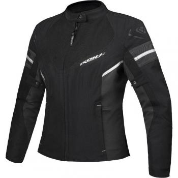 Ixon Chaqueta textil de moto para mujer ILANA EVO Negro-Antracita-Plateado