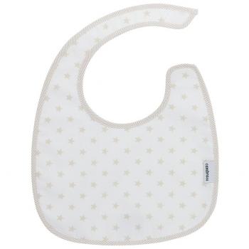 Cambrass Star - Babero cuadrado con velcro, color beige